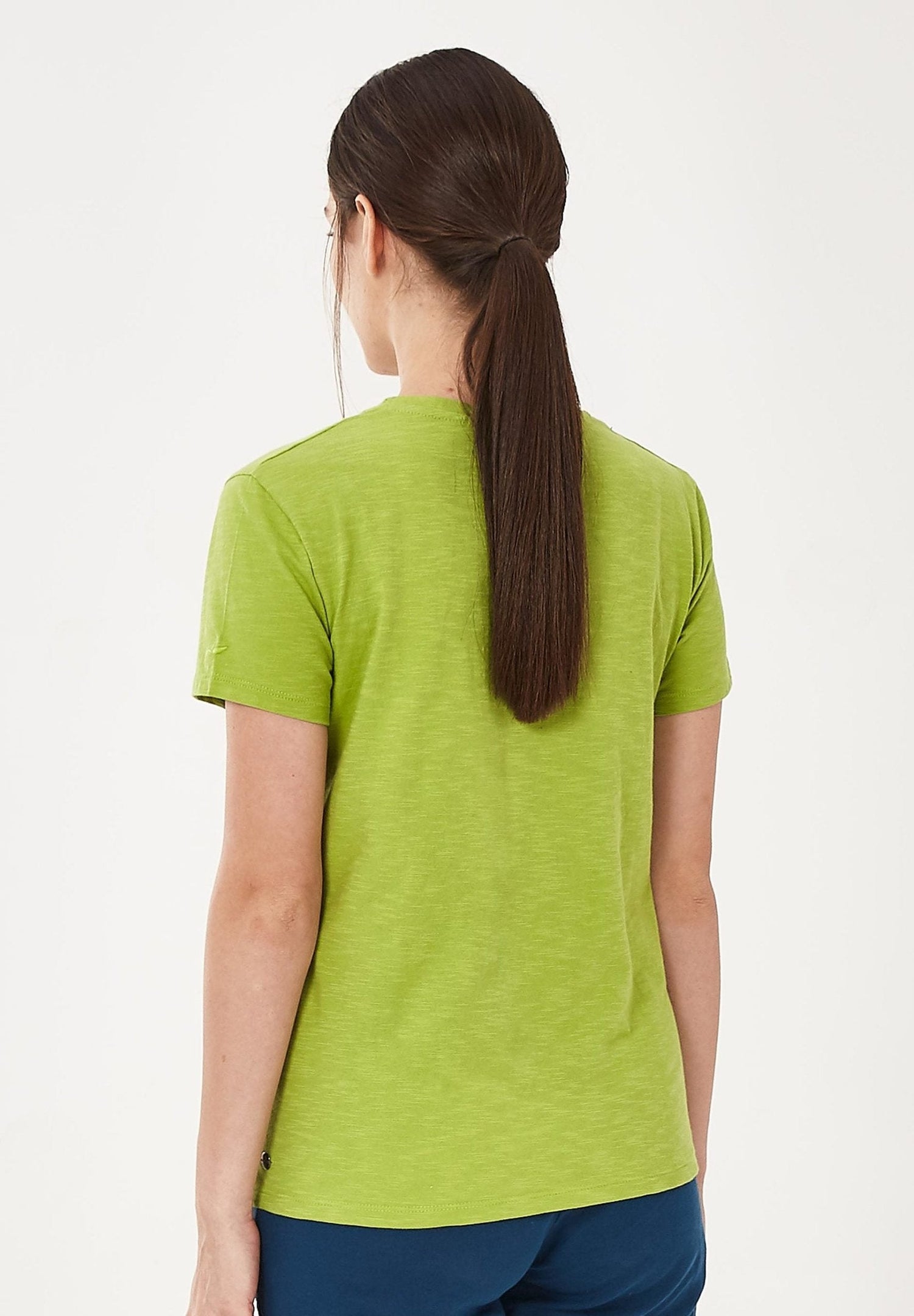 Women's Basic V-Neck T-Shirt Meadow Green