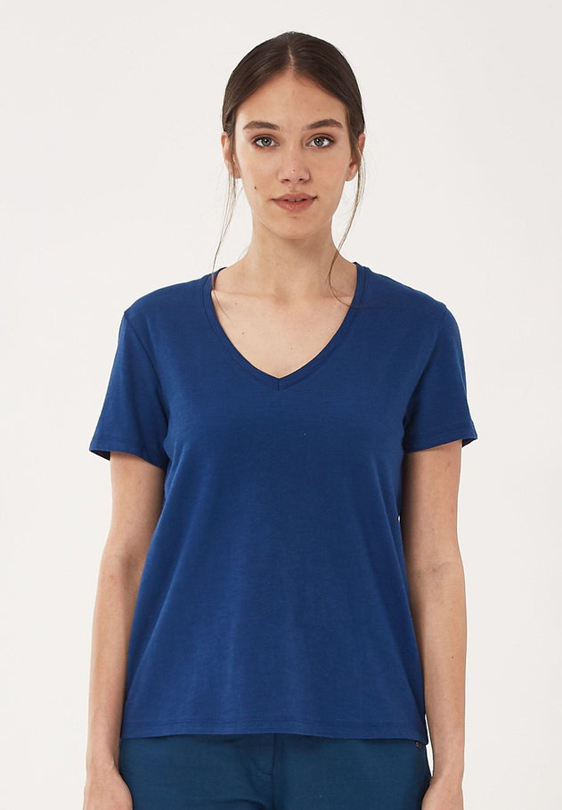 Basic V-Neck T-Shirt Navy