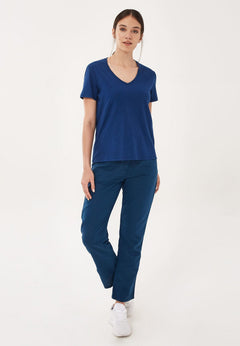 Basic V-Neck T-Shirt Navy