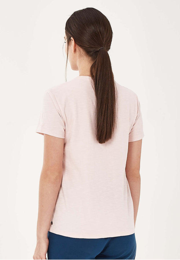 Women's Basic V-Neck T-Shirt Powder