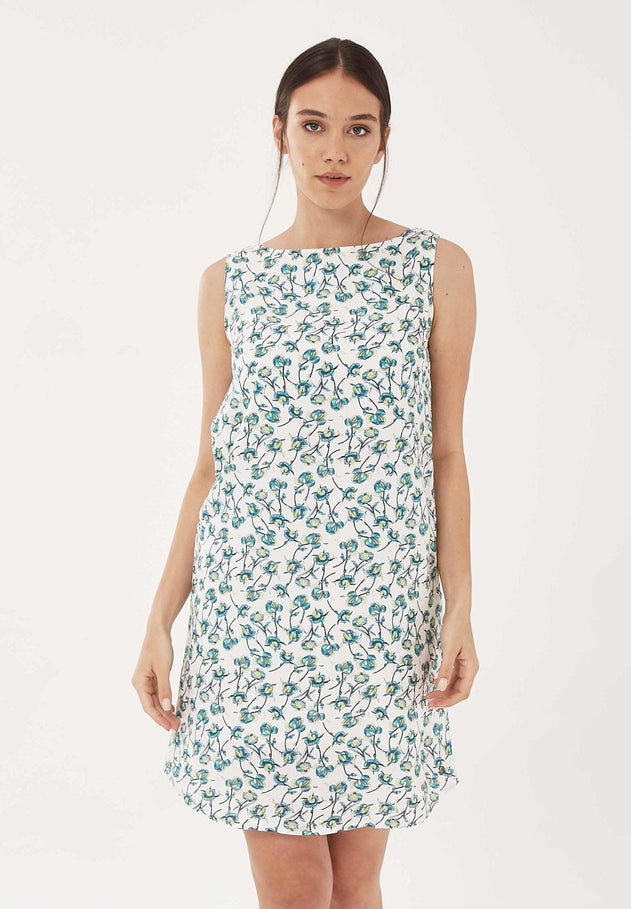 Tencel™ Lyocell Mini Dress With All-Over Floral Print