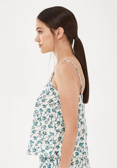Women's Lyocell Spaghetti Strap Top Floral Print