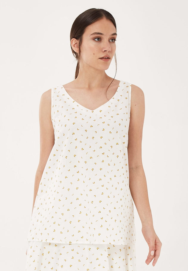 Organic Cotton Blouse Top All-Over Print