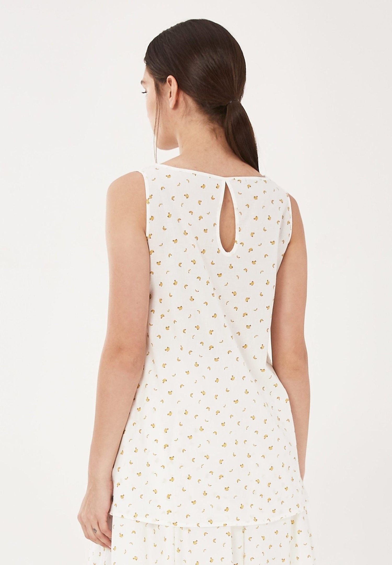 Organic Cotton Blouse Top All-Over Print