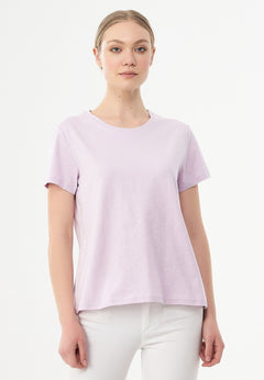 Women's Basic Round Neck T-Shirt Lavender