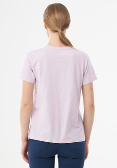 Basic V-Neck T-Shirt Lavender Fog
