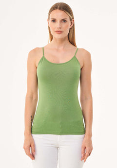 Women's Lyocell Blend Spaghetti Strap Top Grass Green