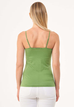 Women's Lyocell Blend Spaghetti Strap Top Grass Green