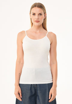 Women's Lyocell Blend Spaghetti Strap Top Off White