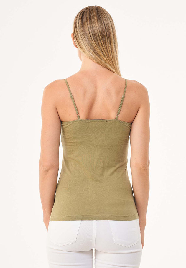 Women's Lyocell Blend Spaghetti Strap Top Olive