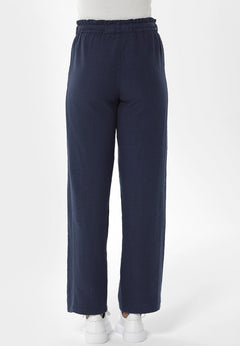Garment Dyed Pants Navy Blue