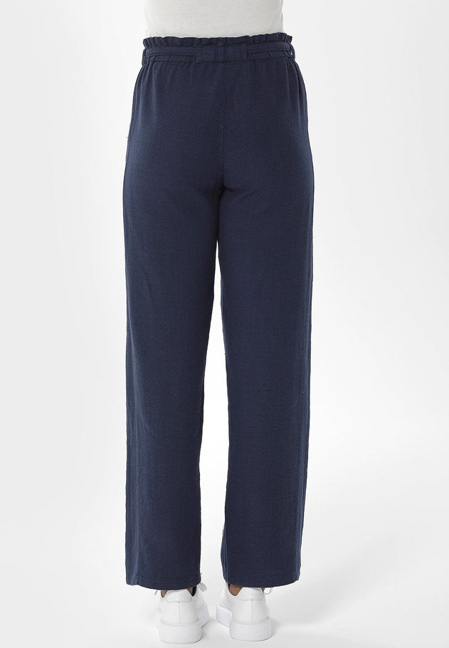 Garment Dyed Pants Navy Blue