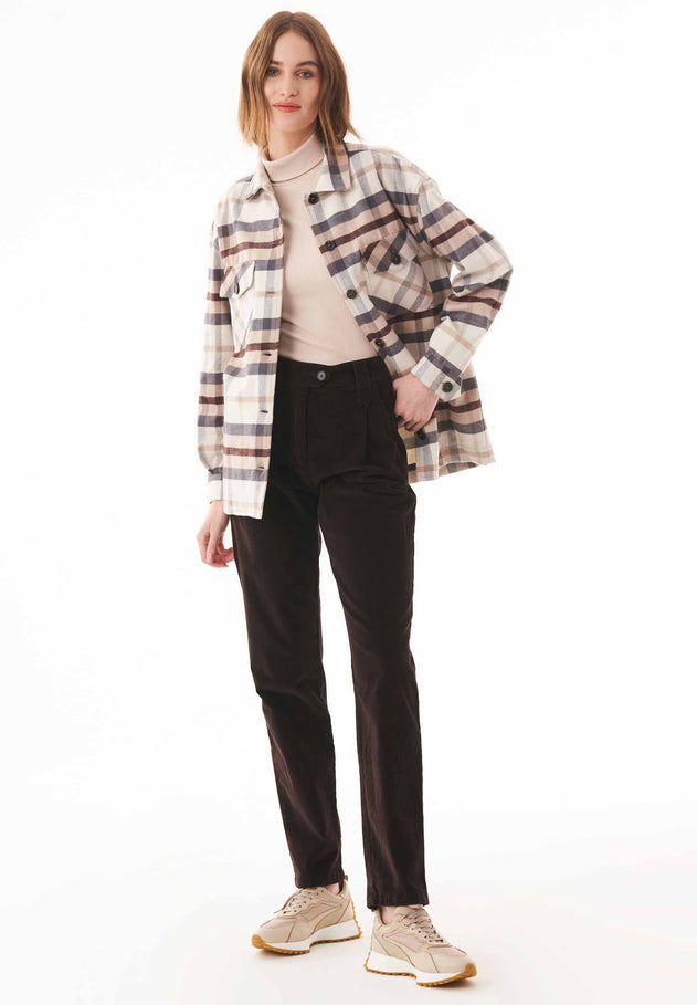Women's Flannel Overshirt Plaid Multicolor