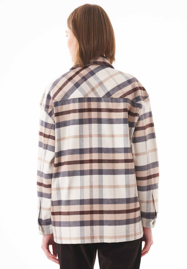 Women's Flannel Overshirt Plaid Multicolor