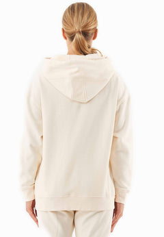 Quarter-Zip Organic Cotton Hoodie Off White