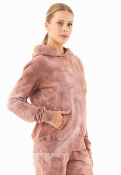 Tie-Dye Organic Cotton Hoodie Misty Rose