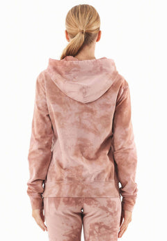 Tie-Dye Organic Cotton Hoodie Misty Rose