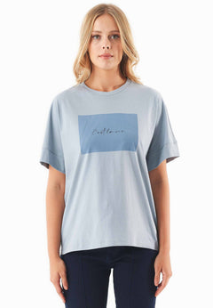 C'est la vie Organic Cotton T-Shirt Dusty Blue