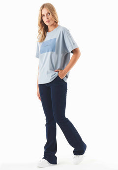 C'est la vie Organic Cotton T-Shirt Dusty Blue
