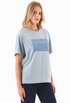 C'est la vie Organic Cotton T-Shirt Dusty Blue