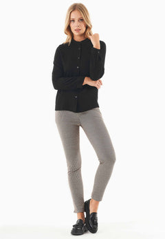 Women's Viscose Button-Up Blouse Black