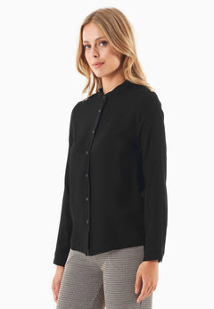 Women's Viscose Button-Up Blouse Black
