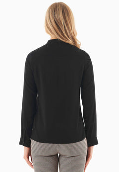 Women's Viscose Button-Up Blouse Black
