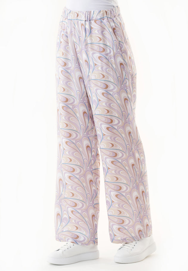 Lyocell Pants Color Waves Lavender