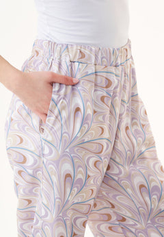 Lyocell Pants Color Waves Lavender