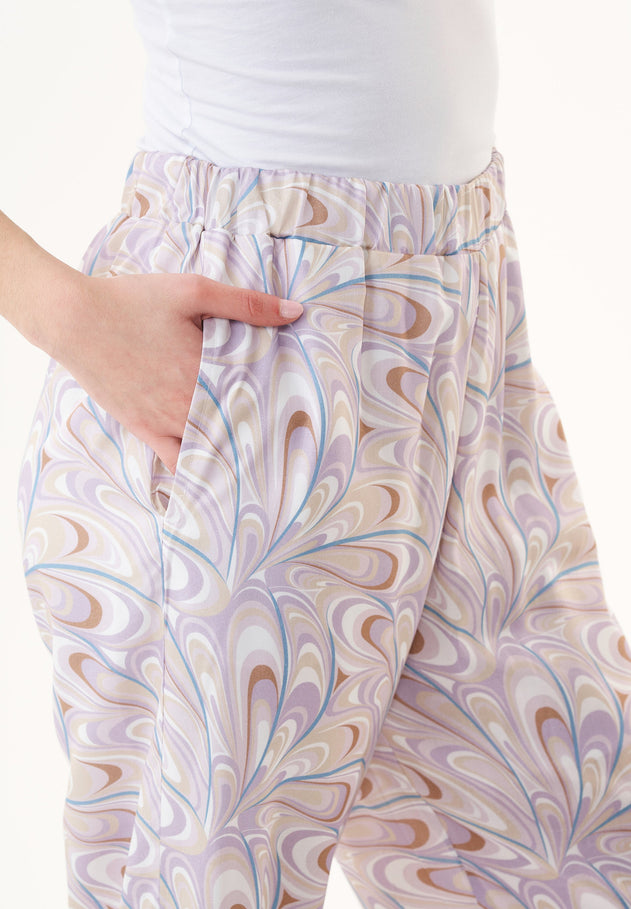 Lyocell Pants Color Waves Lavender