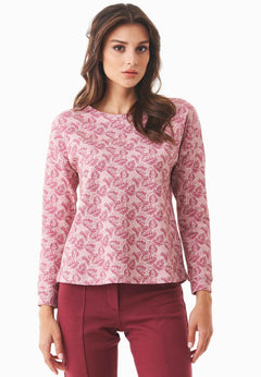 Women's Modal Blend Long Sleeve T-Shirt Autumn Leaves