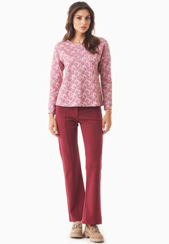 Women's Modal Blend Long Sleeve T-Shirt Autumn Leaves