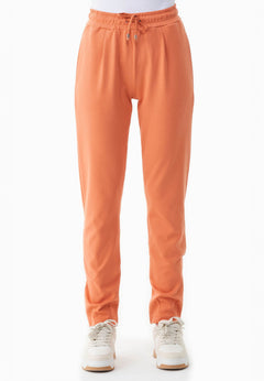 Women's Light Organic Cotton Interlock Sweatpants Dusty Orange