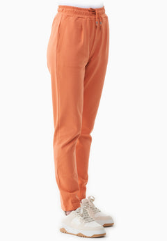 Women's Light Organic Cotton Interlock Sweatpants Dusty Orange