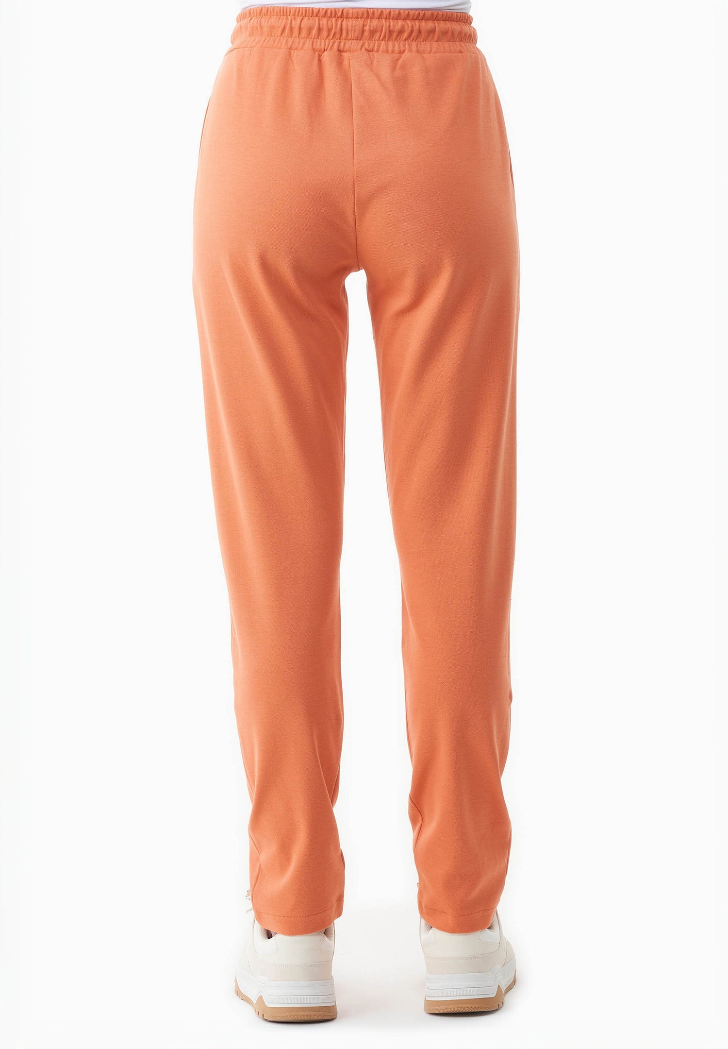 Women's Light Organic Cotton Interlock Sweatpants Dusty Orange