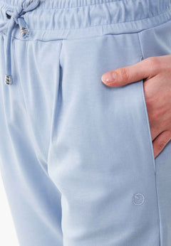 Women's Light Organic Cotton Interlock Sweatpants Ice Blue