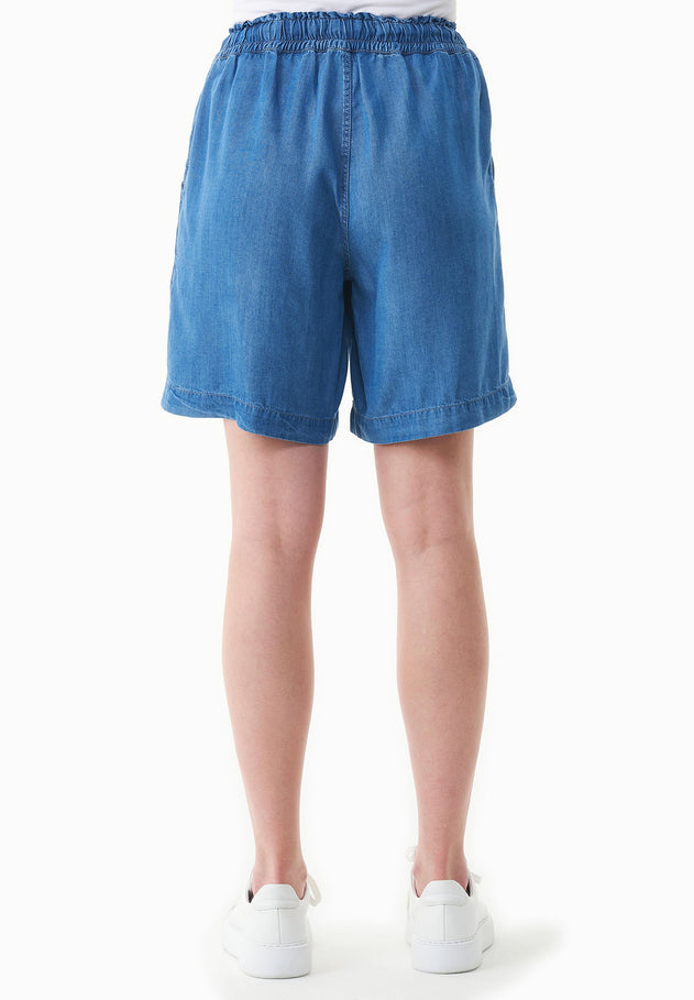 Lyocell Denim Shorts Light Blue