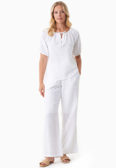 Muslin Summer Pants White
