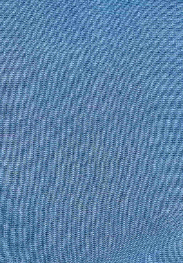 Lyocell Denim Button Blouse Light Blue
