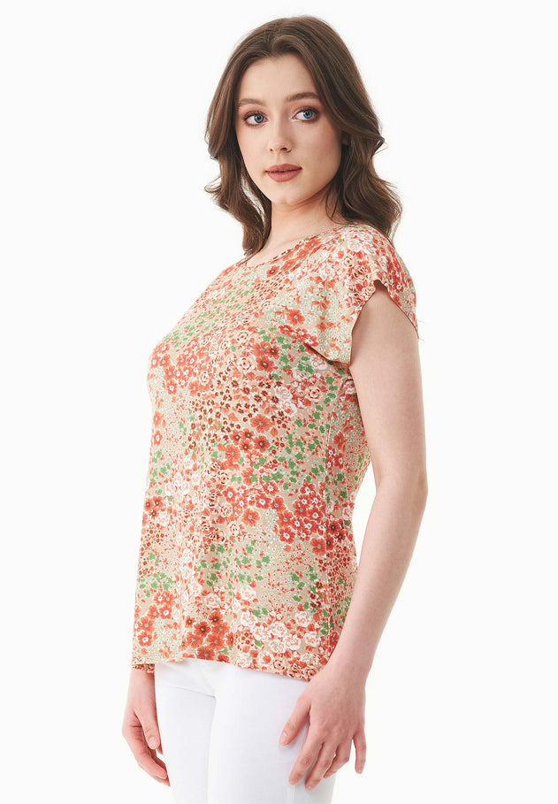 Floral Pattern Jersey T-Shirt Bloom Baby
