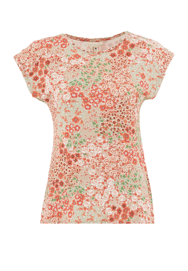 Floral Pattern Jersey T-Shirt Bloom Baby