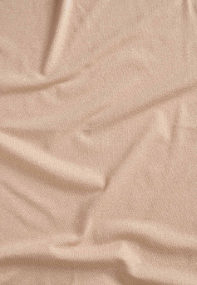 Modal Blend Round Neck Top Soft Beige