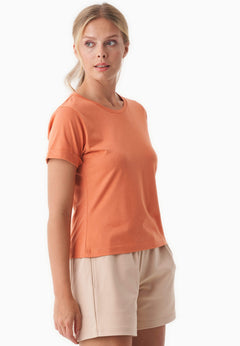 Modal Blend Round Neck T-Shirt Dusty Orange