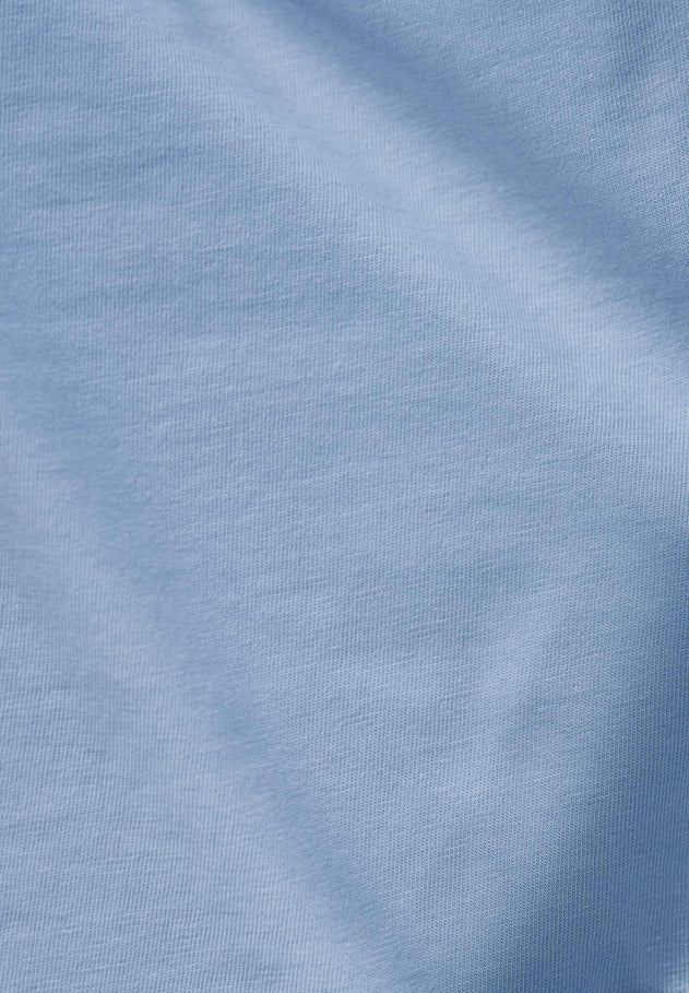 Embroidered Organic Cotton T-Shirt Ice Blue