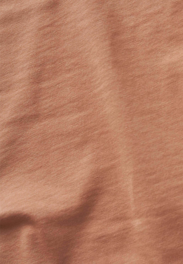 Embroidered Organic Cotton T-Shirt Tan