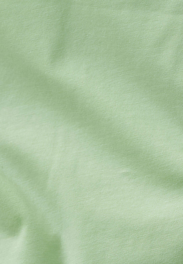 Nature Print Organic Cotton T-Shirt Foam Green