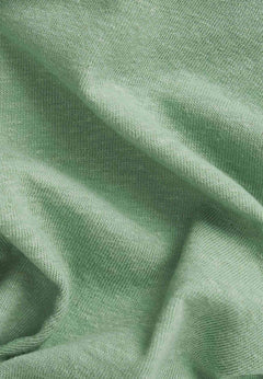 Belted Linen Blend Jersey Dress Matcha Green
