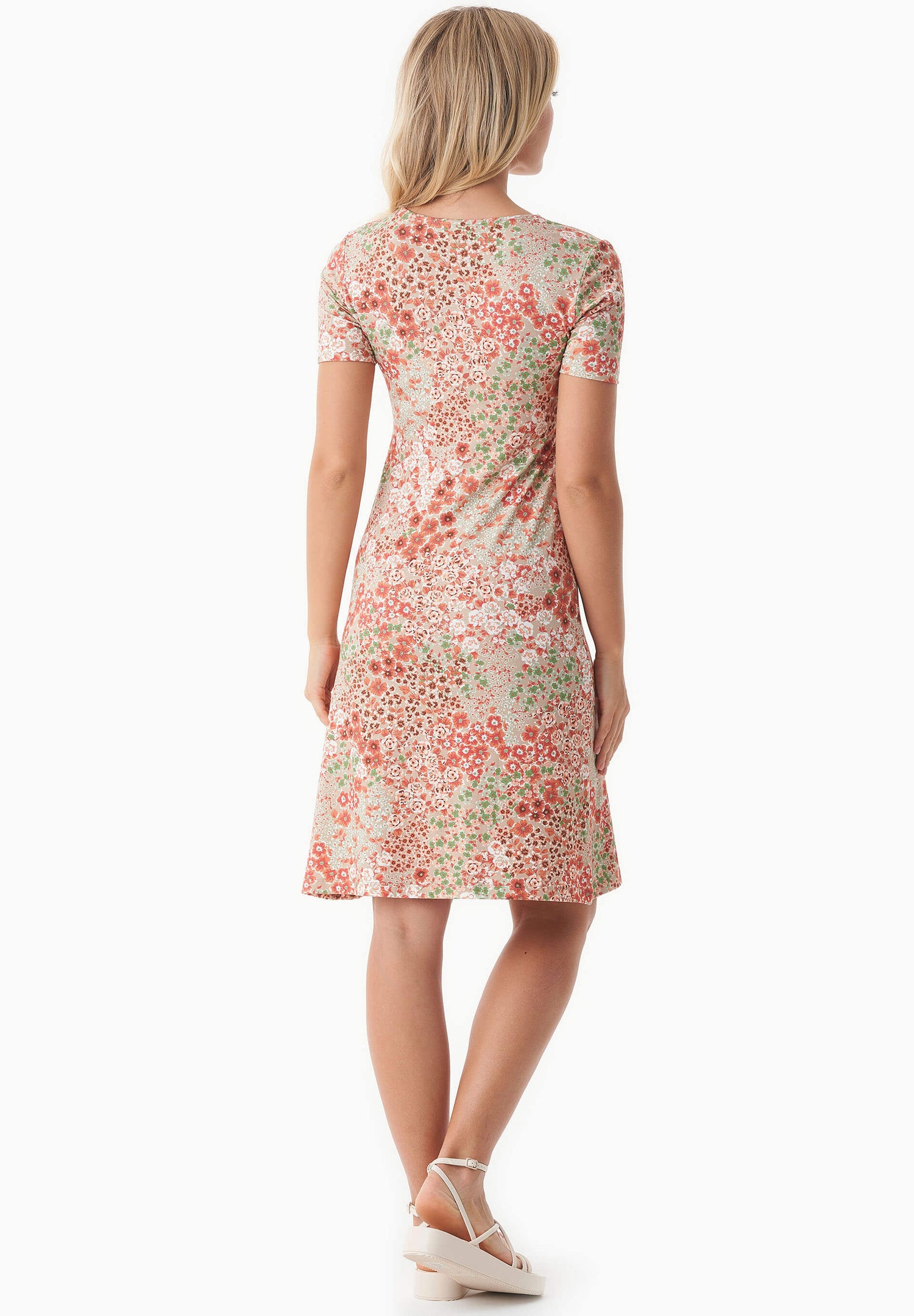 Floral Pattern Jersey Dress Bloom Baby