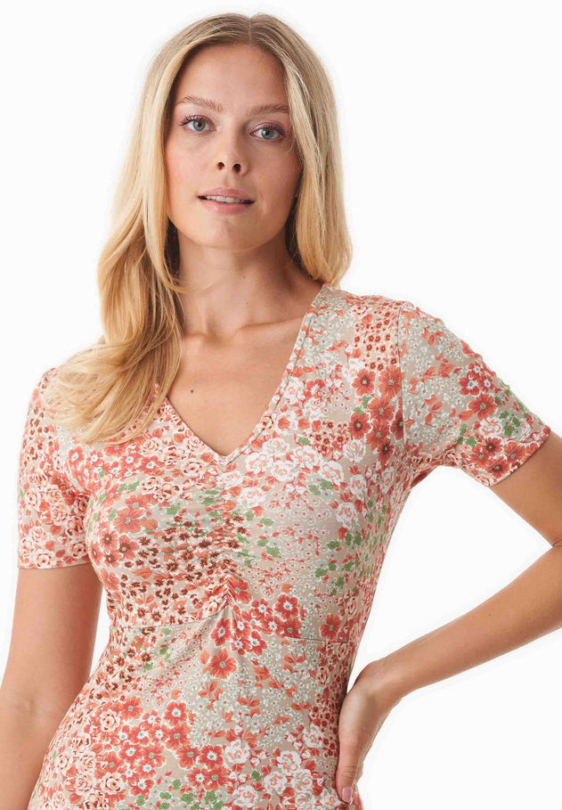 Floral Pattern Jersey Dress Bloom Baby