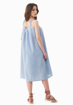 Muslin Summer Dress Ice Blue